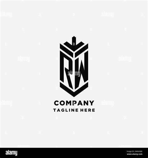 Initials RW shield logo design, creative monogram logo inspiration vector graphic Stock Vector ...