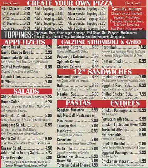 New York Pizzeria Menu, Menu for New York Pizzeria, Arlington, Arlington - Urbanspoon/Zomato