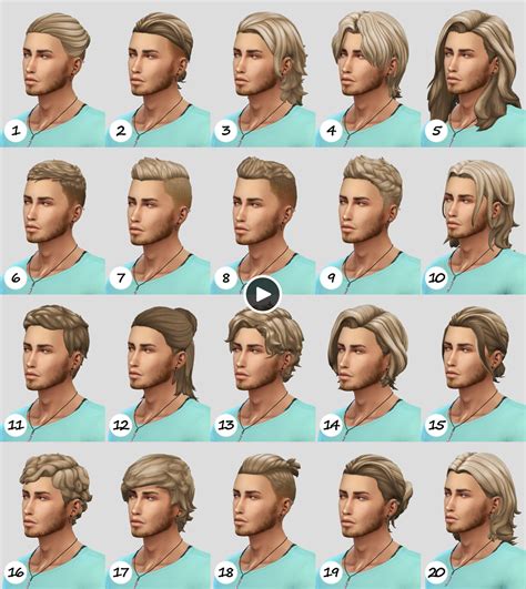 Sims 4 male hair cc folder pack - mazluna