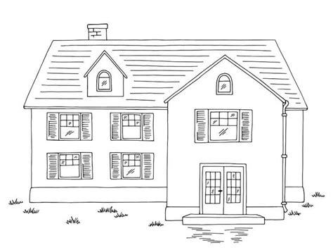 Easy House Drawing Sketch