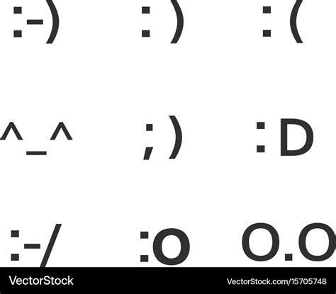 Emoji faces keyboard symbols smile symbols Vector Image