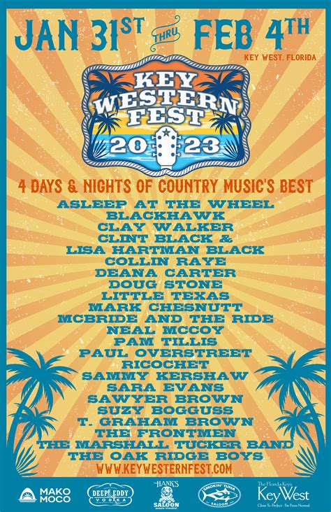 Key Western Fest 2023: January 31-February 4 in Key West, FL at Truman Waterfront Park ...