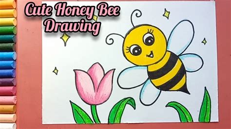 Cute Honey Bee drawing - YouTube