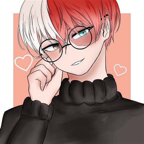 Shoto Todoroki Fanart Cute Adorable Todoroki With Glasses - art-puke