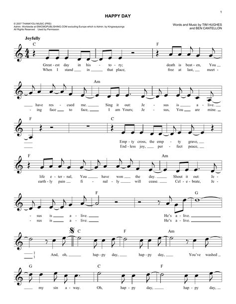 Tim Hughes - Happy Day sheet music