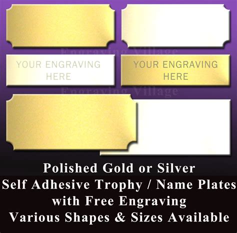 ENGRAVED TROPHY PLATE / METAL NAME PLAQUE / SPORTS AWARD / PICTURE FRAME / LABEL | eBay