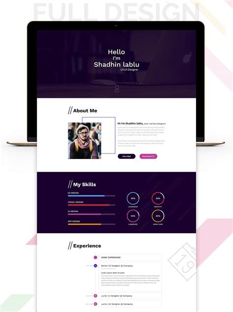 Free Portfolio PSD Template :: Behance