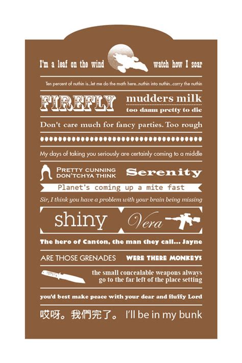 It's About Art and Design: Serenity Firefly Quotes Typography Poster