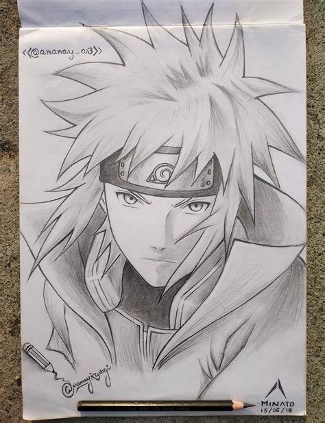 Dessin De Minato Et Naruto Uzumaki Drawing Outline Generator - IMAGESEE