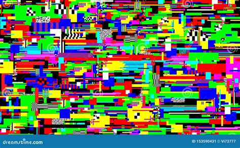 Glitch Effect Background. Pixel Noise Error Design. Damaged Screen. Vector Wallpaper. Stock ...