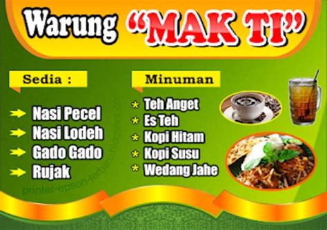 Contoh Desain Spanduk Warung Makan Background Banner Makanan - Riset