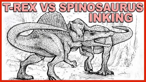 t rex and spinosaurus coloring pages, t rex vs spinosaurus coloring page #dinosaurs #coloring # ...