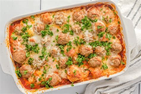 Meatball Sub Bake - Weeknight Dinner Winner - Kitchen Divas