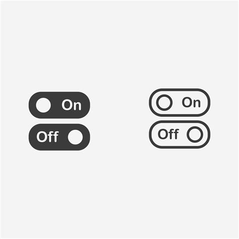 On and off icon vector set. switch button symbol sign 15154752 Vector Art at Vecteezy