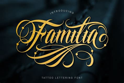 Familia Tattoo Lettering Font