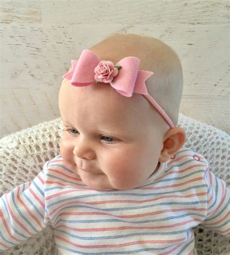 Pink hair bow baby/girl hair bow baby bow flower hair bow | Etsy