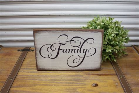 Family Wooden Sign Rustic Wood Sign Family Sign Farmhouse | Etsy | Rustic wood signs, Wooden ...