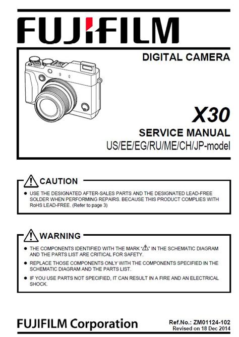 FujiFilm X30 Service Manual Download in pdf