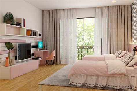 Room interior design for girls - Builders Villa