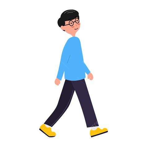 Happy Walking Person Illustration, Happy, Person, Illustration PNG and Vector with Transparent ...