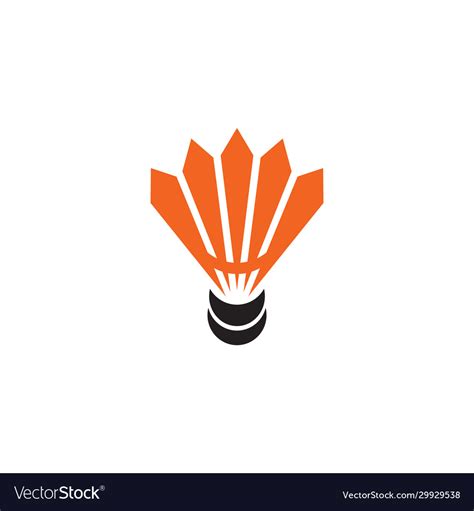 Shuttlecock icon logo design for badminton Vector Image