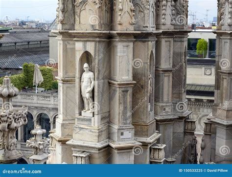 Rooftop View Milan Cathedral or Duomo Di Milano, the Cathedral Church of Milan, Lombardy, Italy ...