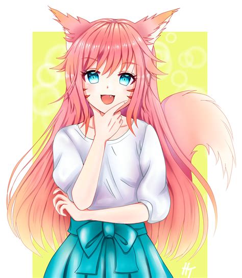 Anime Girl With Fox Ears