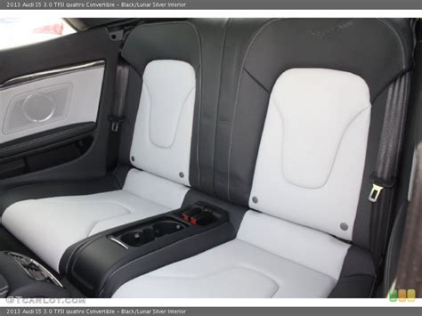 Black/Lunar Silver Interior Rear Seat for the 2013 Audi S5 3.0 TFSI quattro Convertible ...