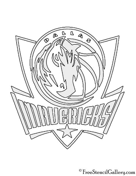 NBA Dallas Mavericks Logo Stencil | Free Stencil Gallery