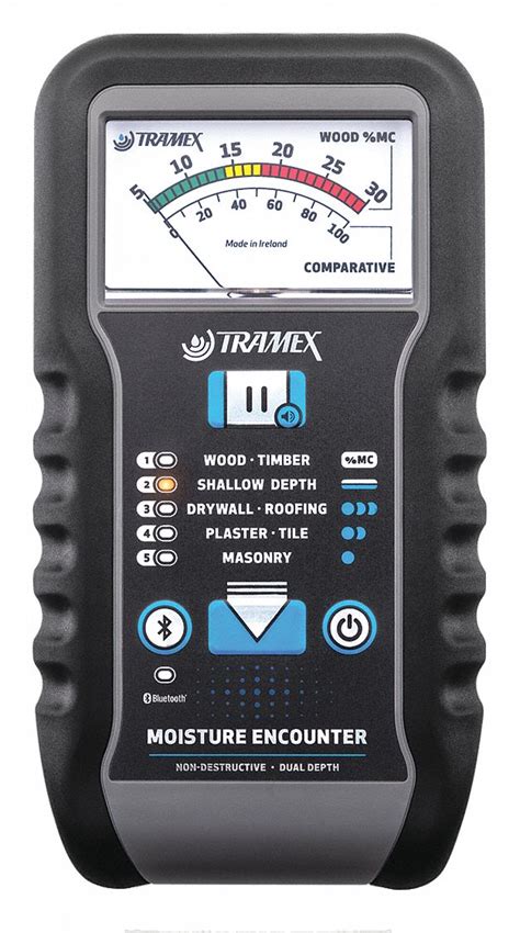 TRAMEX Moisture Meter, Analog Display, 9V Battery - 56FR56|ME5 - Grainger