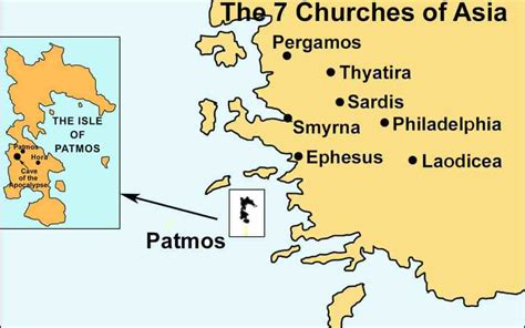 Island Of Patmos Biblical Map