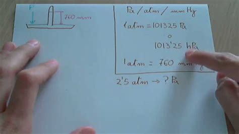 Presión y sus unidades: pascal, atmósferas y milímetros de mercurio ...