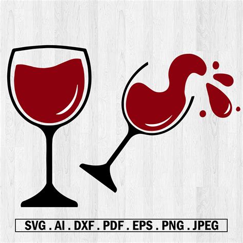 Wine Glass Svg Bundle, Wine Svg, Glass Svg, Wine Silhouette, Beverage ...