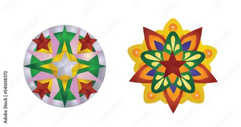 Capiz Pinoy Christmas Lantern Parol Stock Vector | Adobe Stock