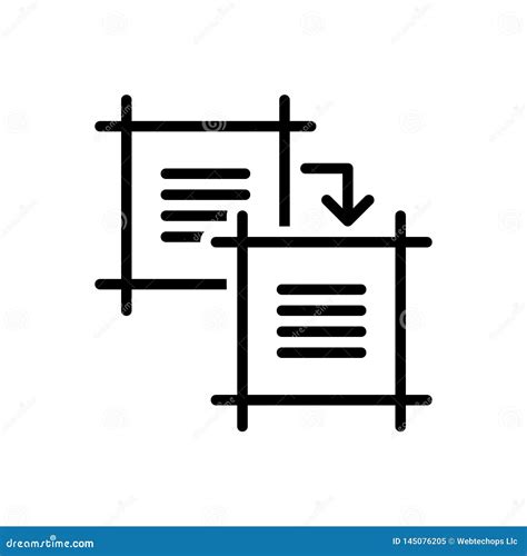 Black Line Icon for Paste, Copy and File Stock Vector - Illustration of ...