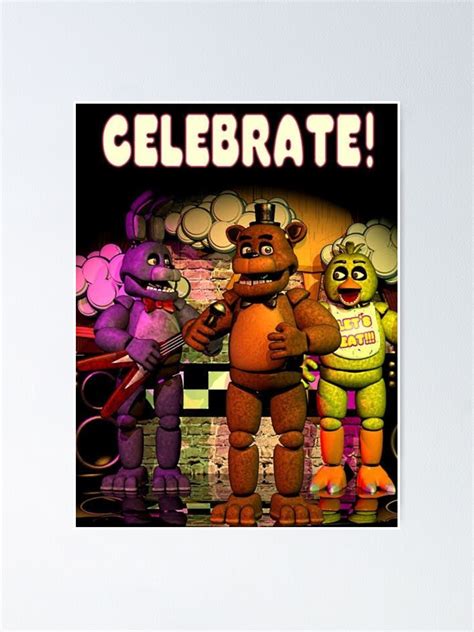 "Poster Fnaf 1 celebrate!" Poster for Sale by Pesifiestas | Redbubble