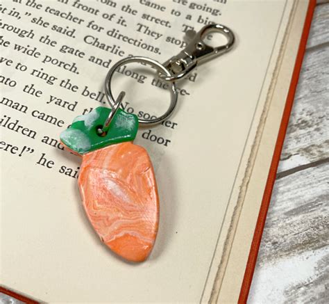 DIY Clay Carrot Keyring - Laura Kelly's Inklings