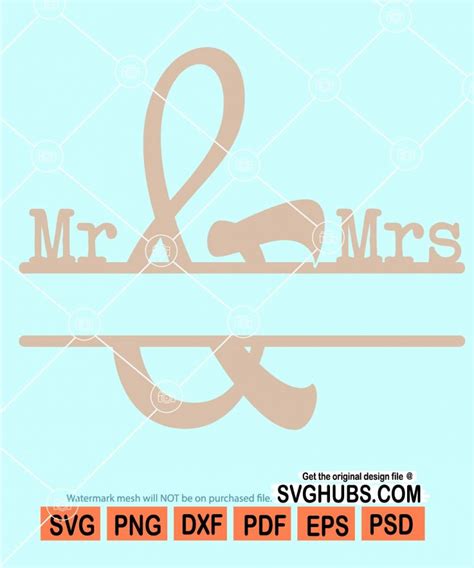 Wedding split monogram svg, wedding t-shirt svg, Mr and Mrs Split Monogram SVG, Wedding monogram ...