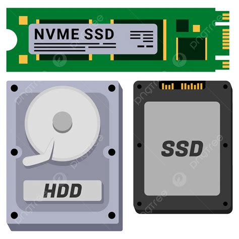 Ssd Hdd Nvme Computer Storage Drive Vector, Ssd, Hdd, Nvme PNG and Vector with Transparent ...