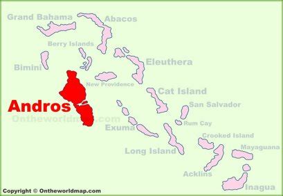 Andros Map | Bahamas | Detailed Maps of Andros Island