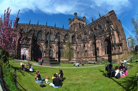 Chester Cathedral Gardens, Chester, England. Editorial Photo - Image of chester, church: 263513626