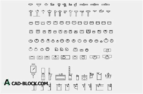 CAD Sinks CAD Blocks DWG - Free CAD Blocks