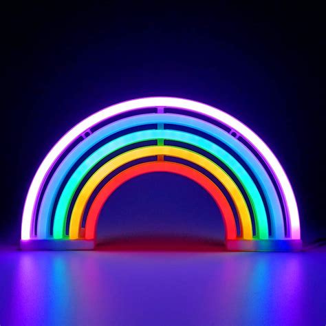 Buy XIYUNTE Rainbow Neon Sign Rainbow Neon Light Signs for Wall Decor, Bright LED Rainbow Light ...