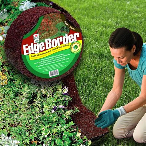 Easy Gardener Perm-A-Mulch 4.5” x 8’ Red Garden Edging Border Recycled Rubber Lawn Landscape ...