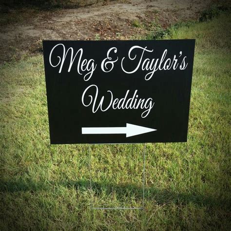 Wedding Yard Sign, Wedding Directional Sign, Corrugated Plastic Yard Signs, Yard Signs ...