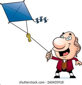 Illustration Cartoon Ben Franklin Flying Kite Stock Vector (Royalty Free) 260435918 | Shutterstock