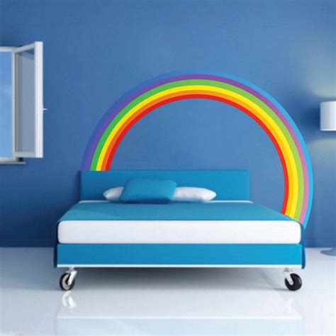 Rainbow Wall Decal Kids Room Wall Sticker Apartment Sun Bedroom Weathe ...