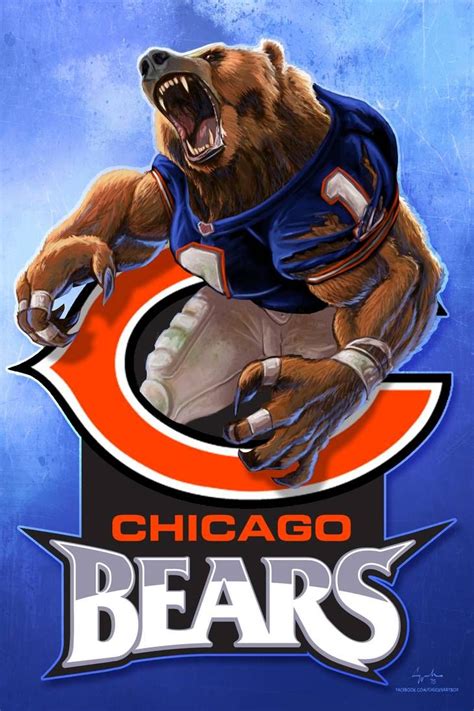 Chicago Bears NFL Football WereBear Cheer Art by ChuckMullins on ...