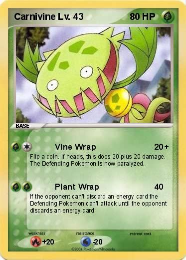 Pokémon Carnivine Lv 43 43 - Vine Wrap - My Pokemon Card