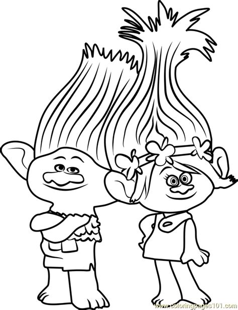 Branch from Trolls Coloring Page - Free Trolls Coloring Pages ...